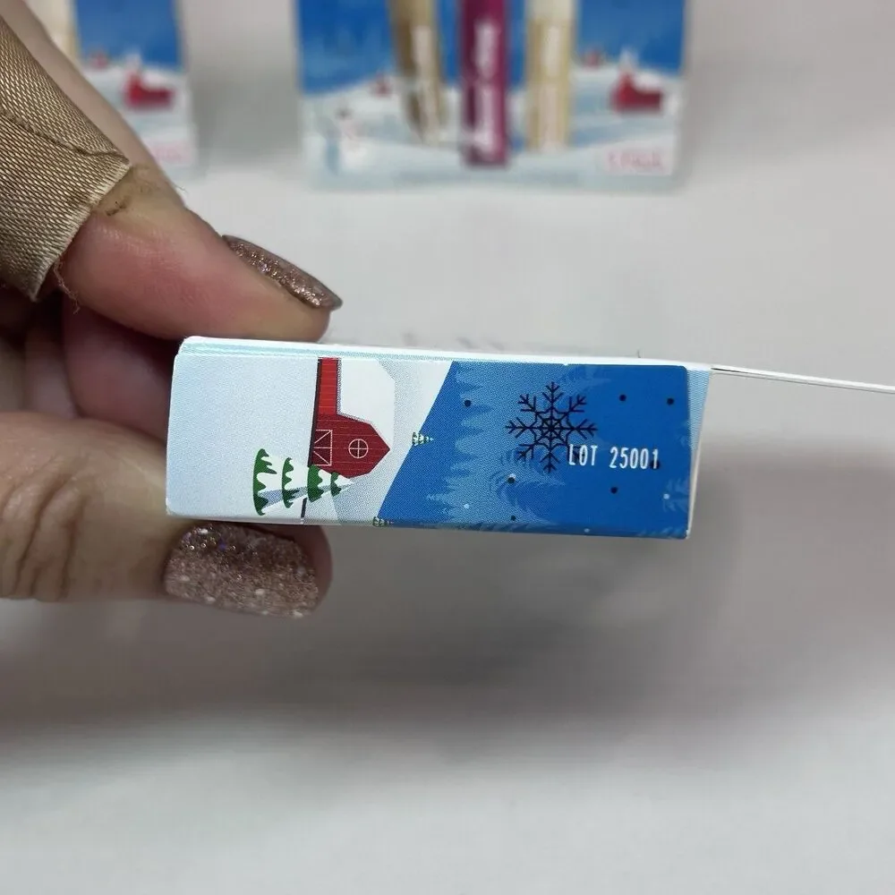 Blistex Holiday Lip Balm Sugar Cookie+Candy Cane+Vanilla Toffee 3 Packs Of 3